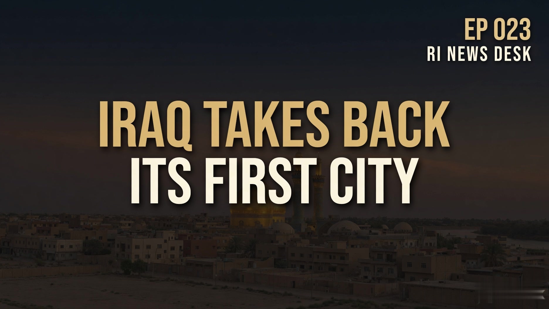 Iraq Just Took Its First City Back