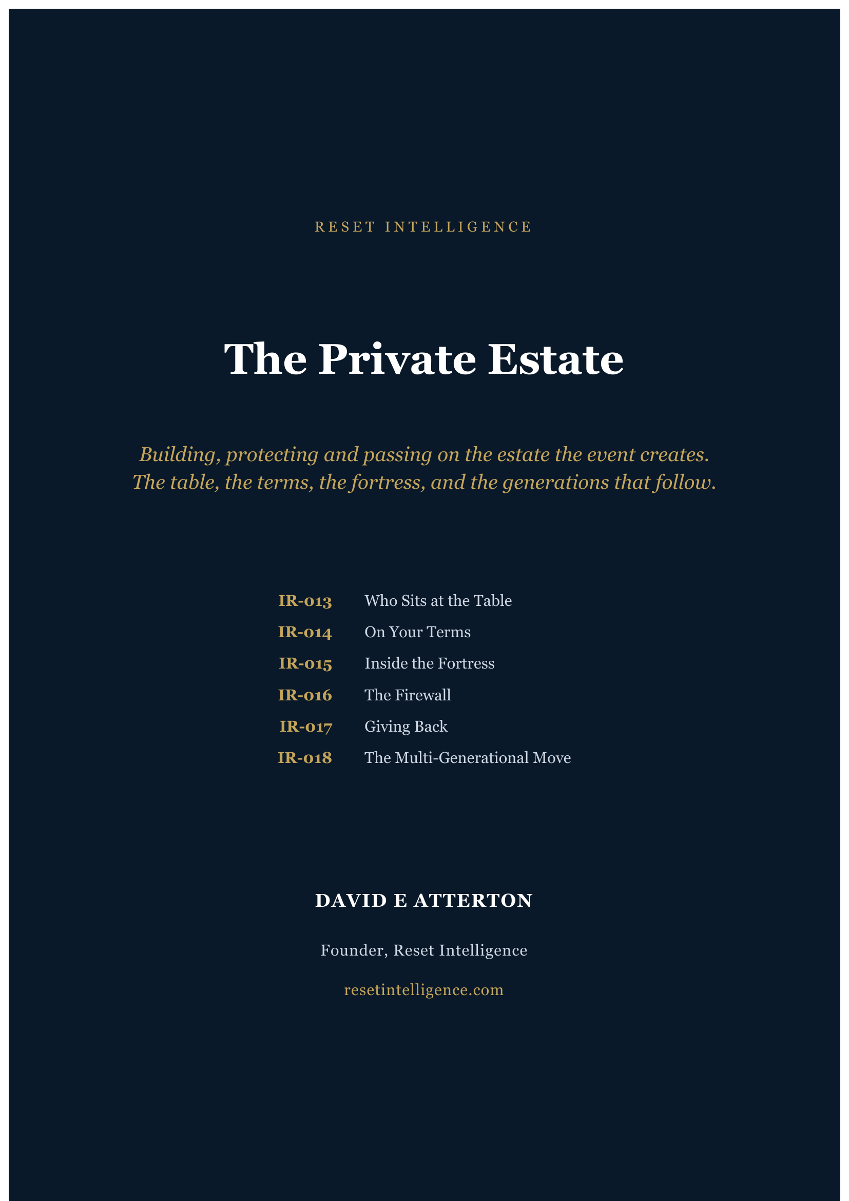 Series 3 The Private Estate cover