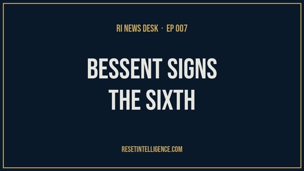Bessent Signs The Sixth