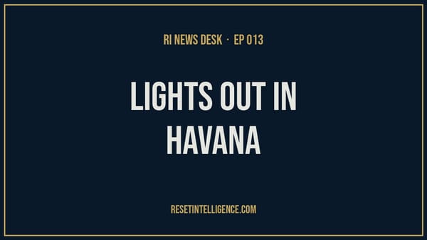 Lights Out In Havana